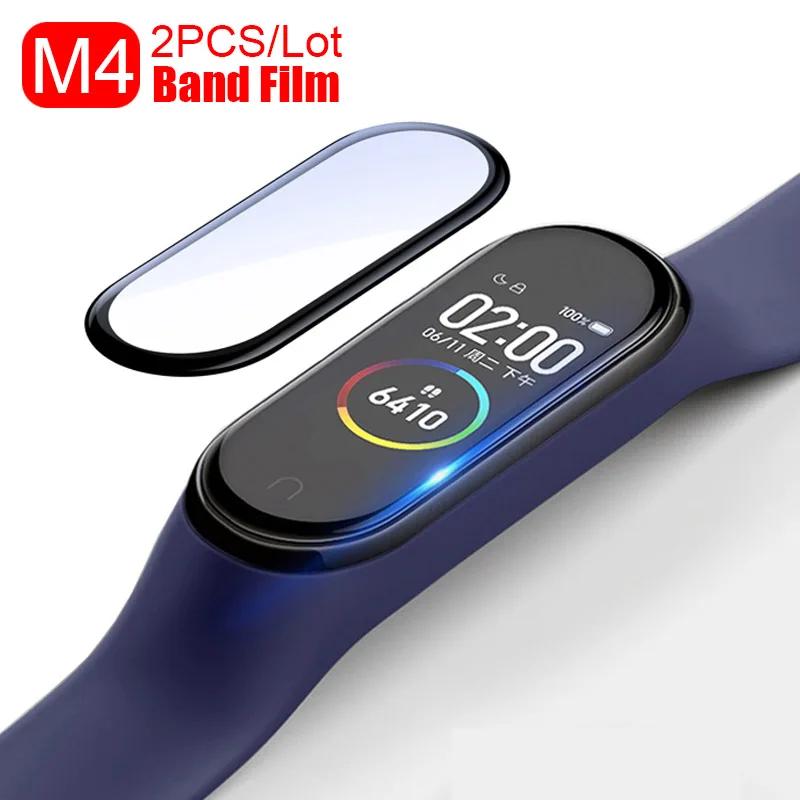

2pcs 3D Full Cover Screen Protector for Xiaomi Mi Band 4 Soft Protective Film on Xiomi Xaomi Band4 M4 Smart Bracelet Not Glass