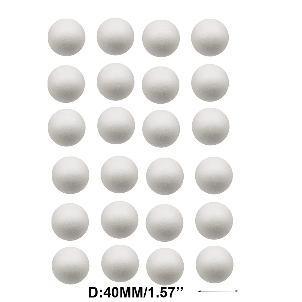 108 PCS 8 Sizes 0.8-3.15 In White Foam BallS Solid Styrofoam Balls for Art&  Crafts