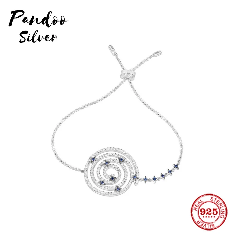 

Fashion Charm Sterling Silver Copy 1:1 Copy,Adjustable Silver Mandala Bracelet Women Monaco Luxury Jewelry Gift