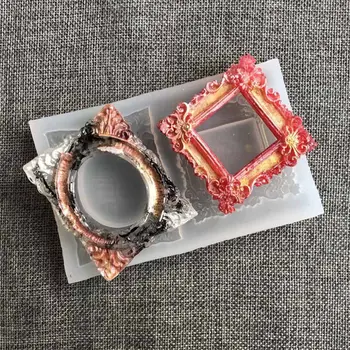 

Handmade Photo Frame Resin Mold Picture Frame Silicone Mould Fondant Candy Chocolate Mold DIY UV Resin Art Craft Making Tools