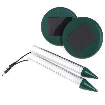 

2 PCS Repellent Taupe Solar Repellent Ultrasonic Repellent Snake Waterproof Anti Mole Repel Mole Rats Mouse Snake