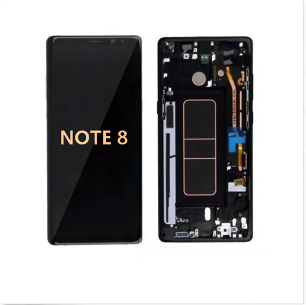 

Org Refurb LCD Screen Display For SAMSUNG Galaxy NOTE 8 LCD Display Touch Screen Replacement Parts with Frame
