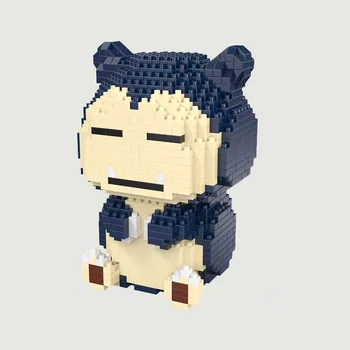 

Snorlax Cartoon Diamond Building Blocks Bulbasaur Eevee Mirco Brick Character Squirtle Model Game 9103 for Children Blocks Toys