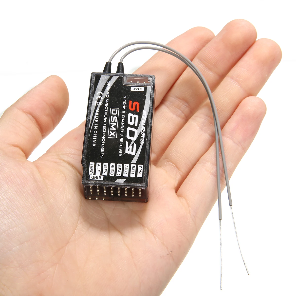 New S603 DSMX 6 Channel  2.4 GHz Air Receiver Connector RX Support DSM2/DSMX rReceiver Fit For Spektrum Transmitter Support