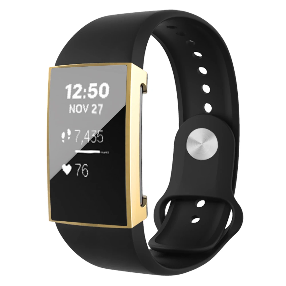 Чехол для смарт часов Fitbit Charge 3 полная защита чехол из ТПУ Защита экрана Band