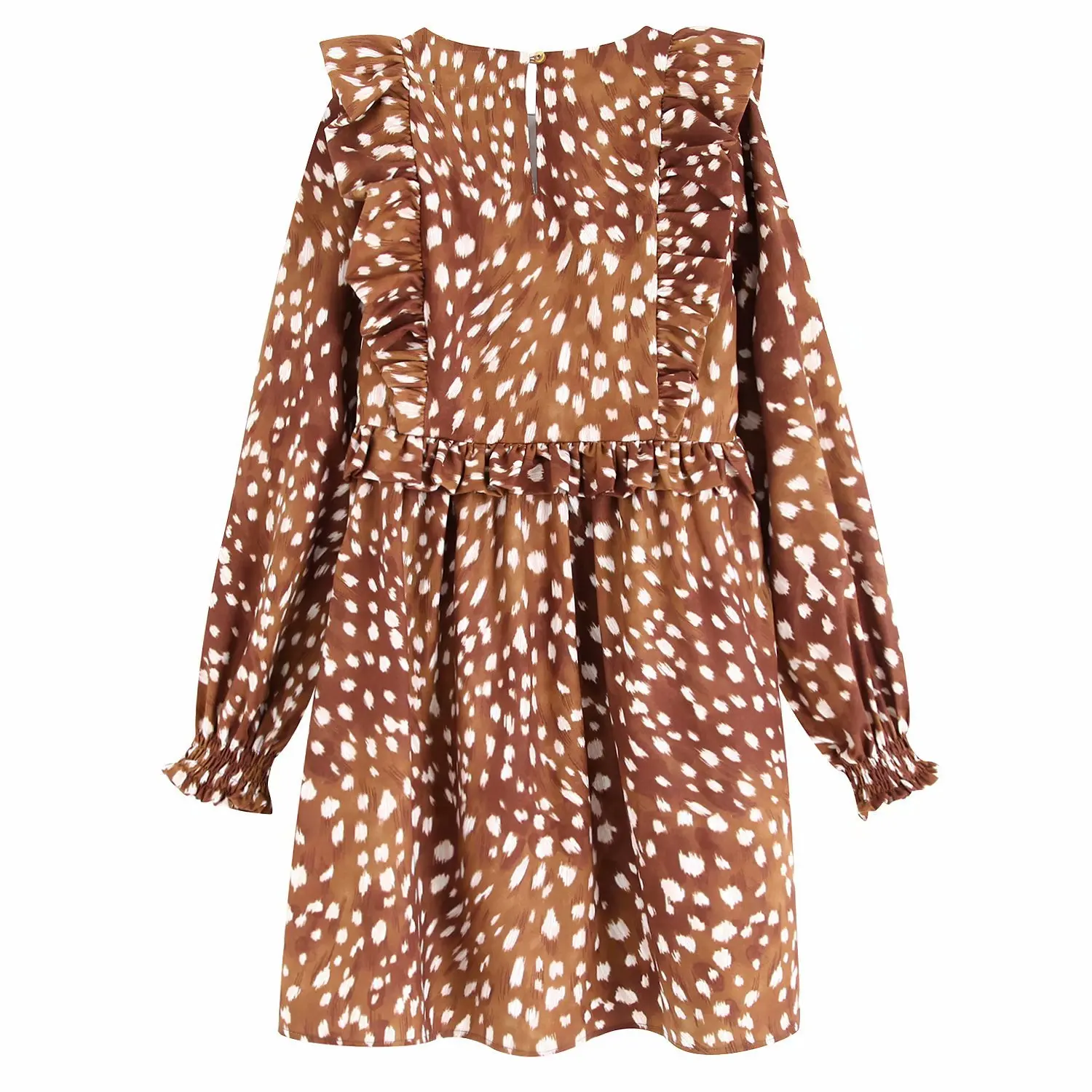 Fashion women Bb48-9738 European and American fashion printed layering dress