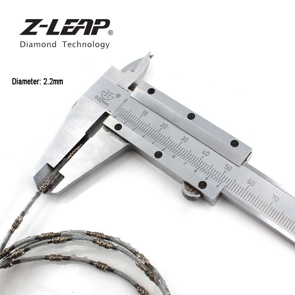 Z-LEAP 2,2/4,0 мм Алмазная проволочная пила Гранит ювелирных изделий металла, дерева, камня резки проволоки Вакуумная Пайка "zheijang ningbo" лезвия для резки