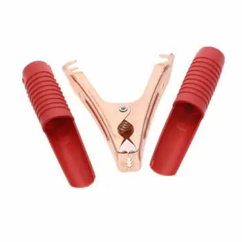 

2Pcs Car Caravan Test Lead Alligator Test Clip Battery Clamps Voltage Crocodile Clip Test 90mm PVC Insulation Sleeve
