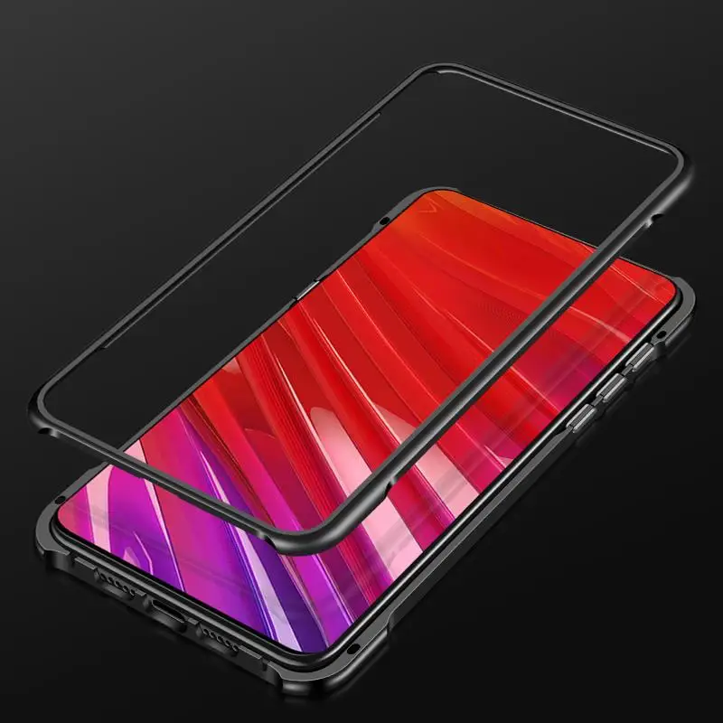 Роскошный Магнитный адсорбционный чехол для lenovo Z5 Pro, чехол из закаленного стекла, металлический бампер, противоударный чехол для lenovo Z5 Pro GT, чехол