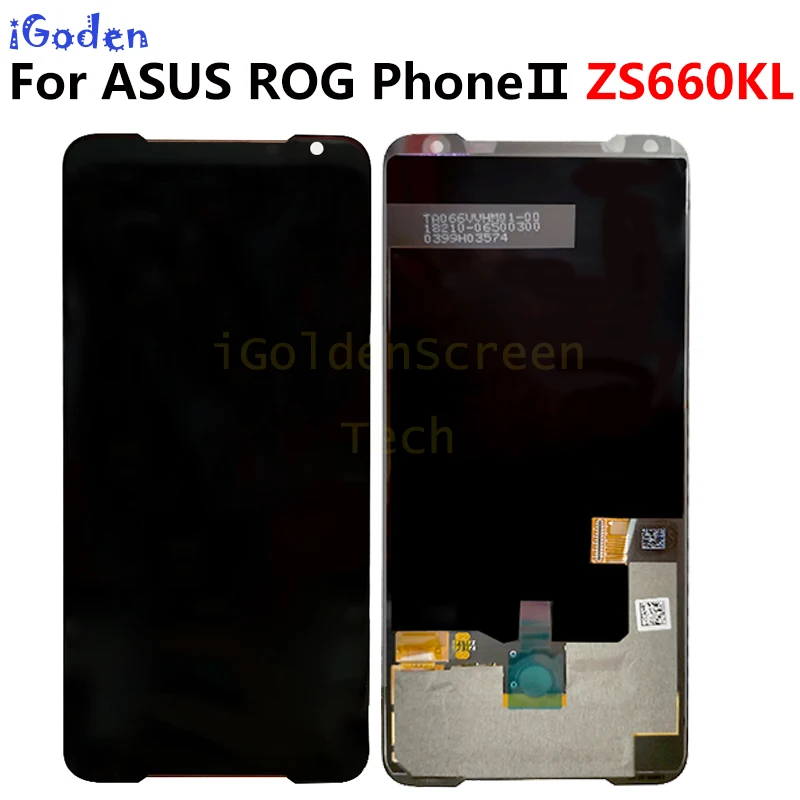 Для 6,5" ASUS ROG Phone 2 Phone2 PhoneⅡ ZS660KL AMOLED ЖК-дисплей+ сенсорная панель дигитайзер сборка ремонт