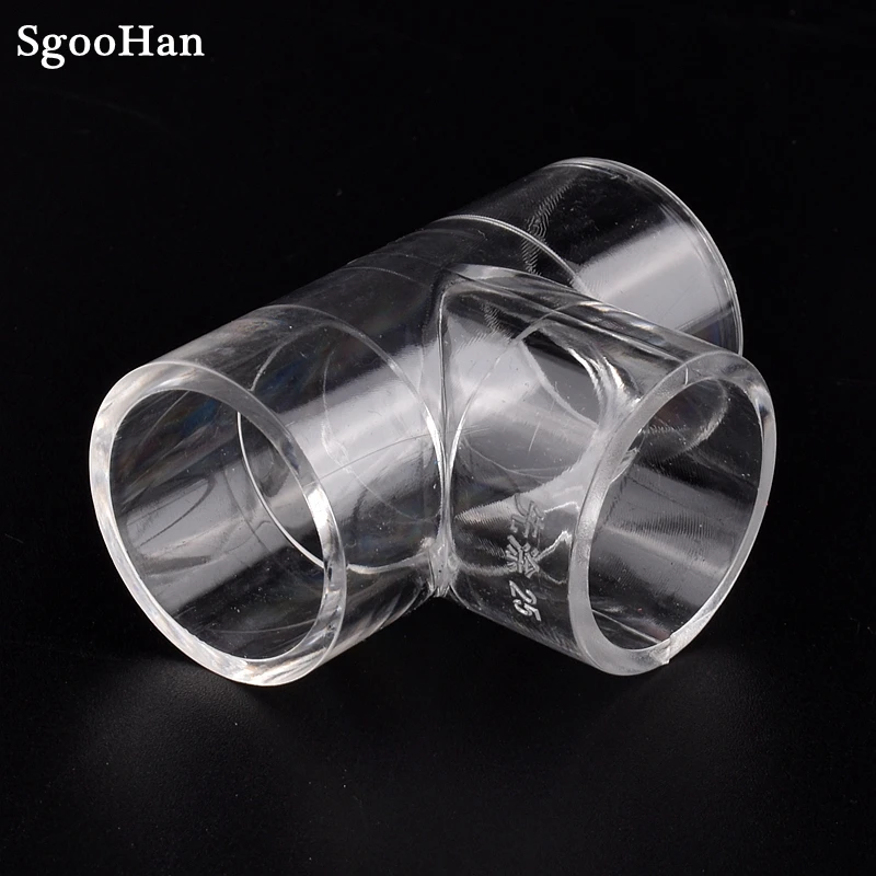 1PC Inner Dia 20/25/32mm Acrylic Pipe Aquarium Fish Tank Joint End Plug PMMA Watering Supply Plexiglass Elbow Tee Connector