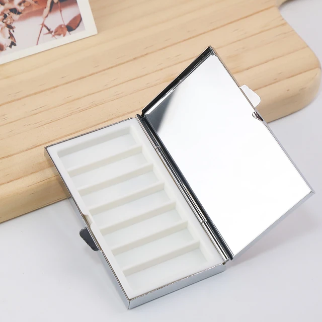 1Pcs Portable Metal 7 Days Rectangle Pill Box Container Medicine