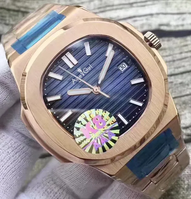 

Luxury Brand New Automatic Mechanical Men Rose Gold Sapphire Transparent Black Blue Dial Glide Sooth Second Luminous Watches