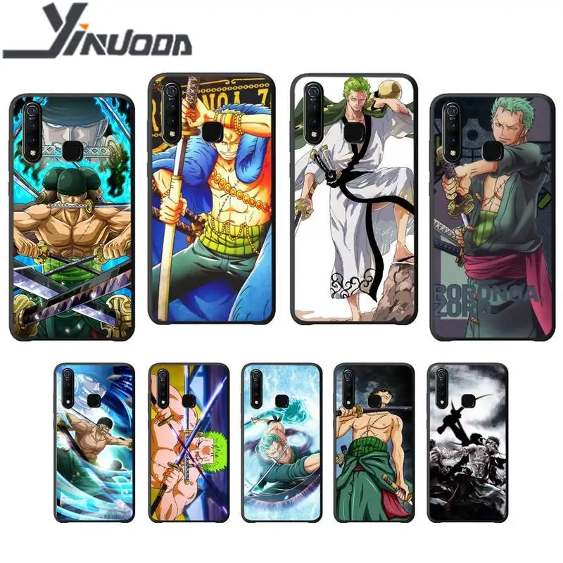 Мягкие черные телефонные чехлы Yinuoda Roronoa Zoro для vivo u3x Y11 Y12 Y19 Y81 Y91C V9 V17 V15 pro|Бамперы| |
