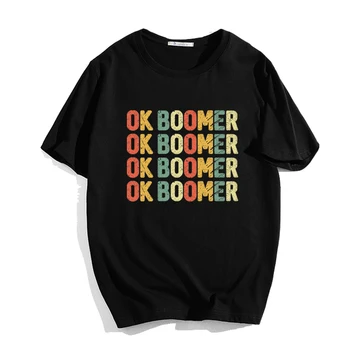 

Summer Funny Tee Shirt For Women Men Ok Boomer Print Short Sleeve T Shirt Boys/Girls Fashion O Neck T-shirt Unisex Harajuku Tees
