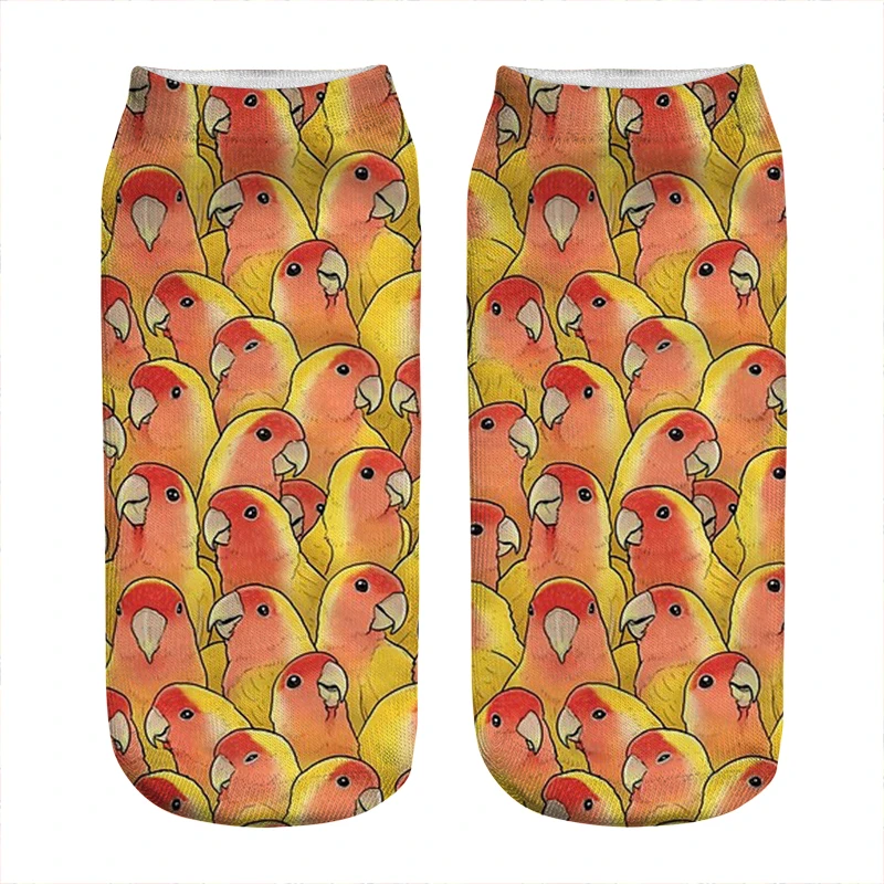 

Women's socks kawaii Lutino Peach Face Lovebird Parrots Socks Woman harajuku Happy Funny Novelty cute girl gift Socks for women