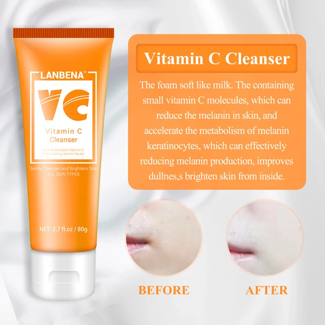 LANBENA Facial Cleanser Face Cleansing Face Wash Foam Face Scrub Shrink Pore Deep Cleansing Moisturizing Oil Control Facial Care