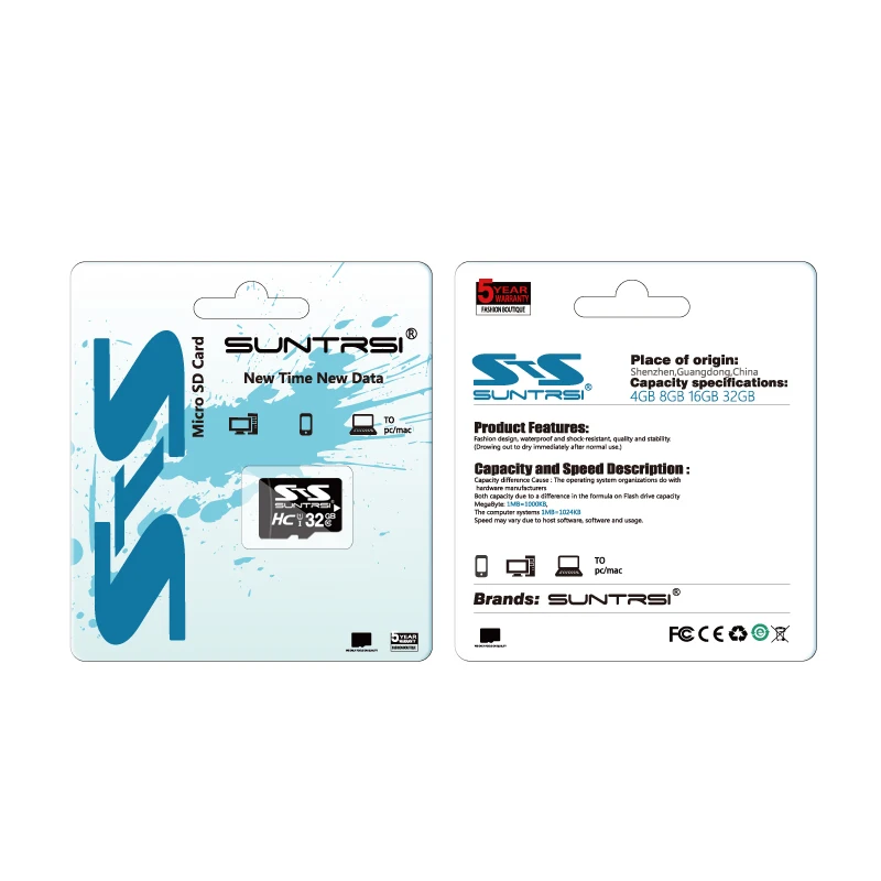 Suntrsi карта памяти 32 Гб высокоскоростная micro tf sd 16 класс 6 мини TF карты для смартфона