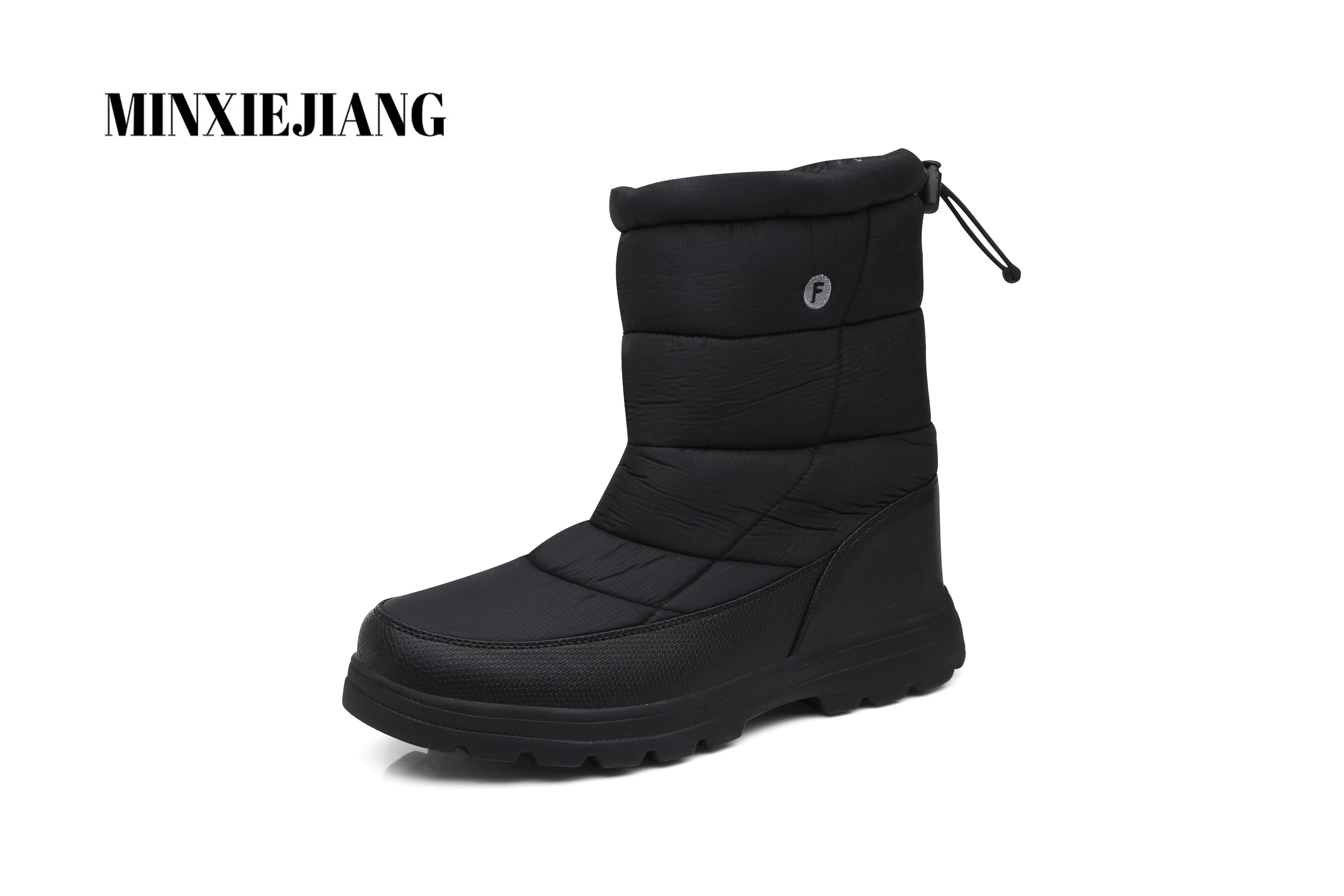 

MINXIEJIANG 2019 New Fashion Warm Men Boots Waterproof Snow Boots Non-slip Fur Plush Ankle Boots Winter Sneakers Plus Size 38-46