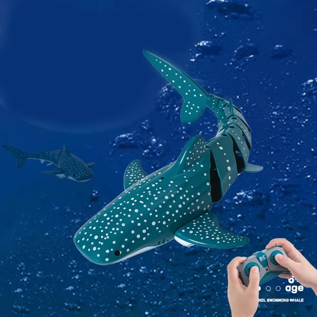Children Model Boat Remote Control Kids Toys Blue Whale Vehicle Under Water Children Birthday Gift Toys 2