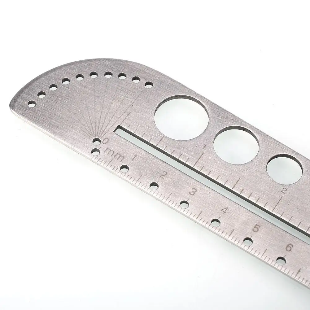 Outdoor Ruler 26.8CM Tool Portable Shooting Silver Metal Iron Hiking Measurement Durable Rulers Journal Camping Large Size