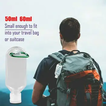 

20pcs Refillable Bottle Outdoor Travel Portable With Hook Reusable Packing Empty Bottle 50ml/60ml Travel Outdoor Activities Esse