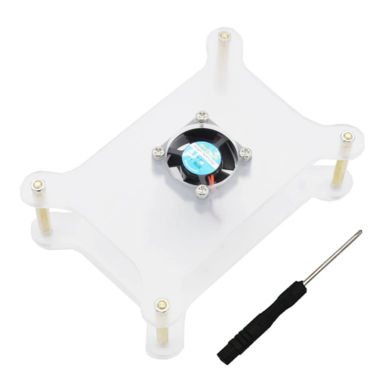 

BESTFor Raspberry Pi Acrylic Case with Cooling Fan for Raspberry Pi 4 Model B/3B+/3B/2B