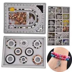 1-3pcs Flocked Bead Board Beaded Jewelry Making Measuring Tool DIY Bracelet Necklace Accessories Finding Organizer Tray Craft