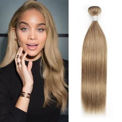 Color 8 Ash Blonde 3/4 Bundles Remy Human Hair Extension 16-24 inch MOGUL HAIR Indian Straight Hair Weave Bundles