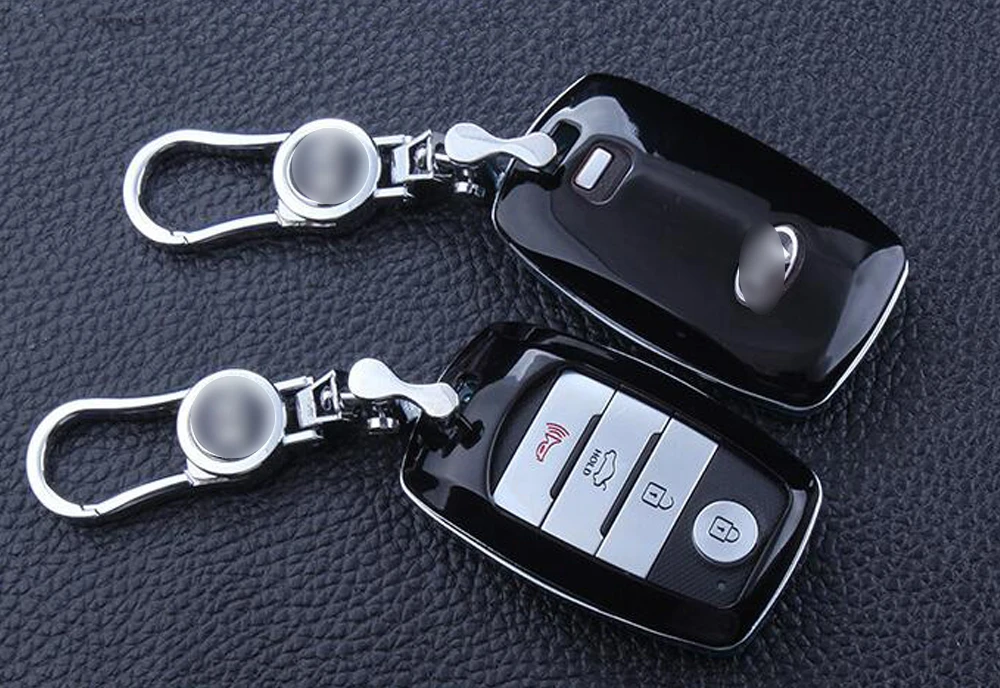 Пластиковый ключ дистанционного управления чехол для Kia KX3 KX5 K3S RIO Ceed Cerato Optima K5 Sportage Sorento автомобильный Стайлинг - Название цвета: BLACK