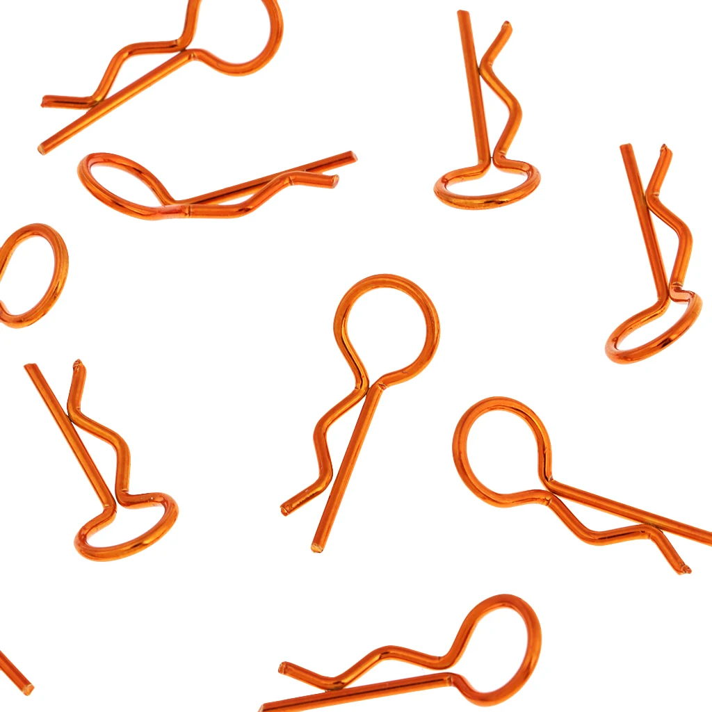 20x оранжевые зажимы для тела R Pin Shell HPI HSP 1/10 1/12 1/18 RC автомобиля DIY | Игрушки и хобби