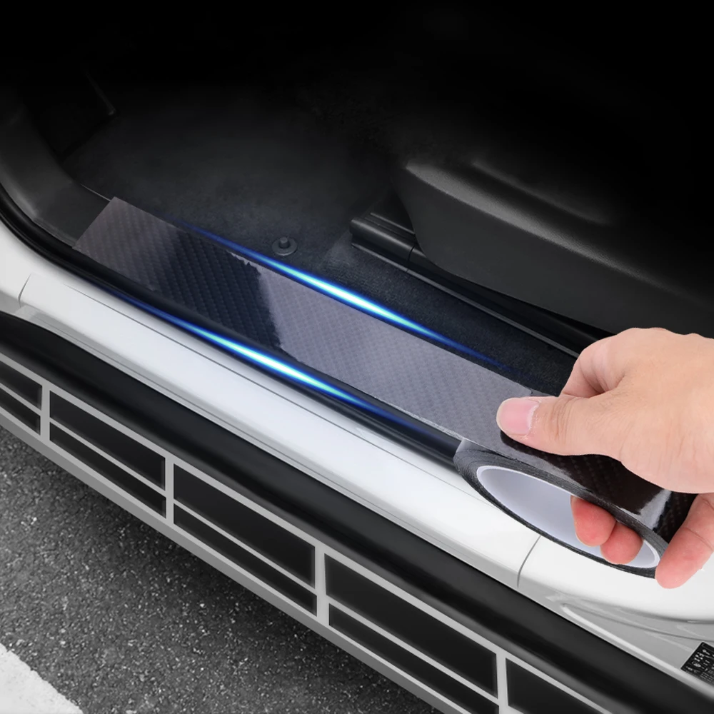 LEEPEE Автомобильная дверная кромка защитная наклейка из углеродного волокна защитная пленка для двери Защита от царапин автомобиля для багажника, бампера анти-наклейка с надписью