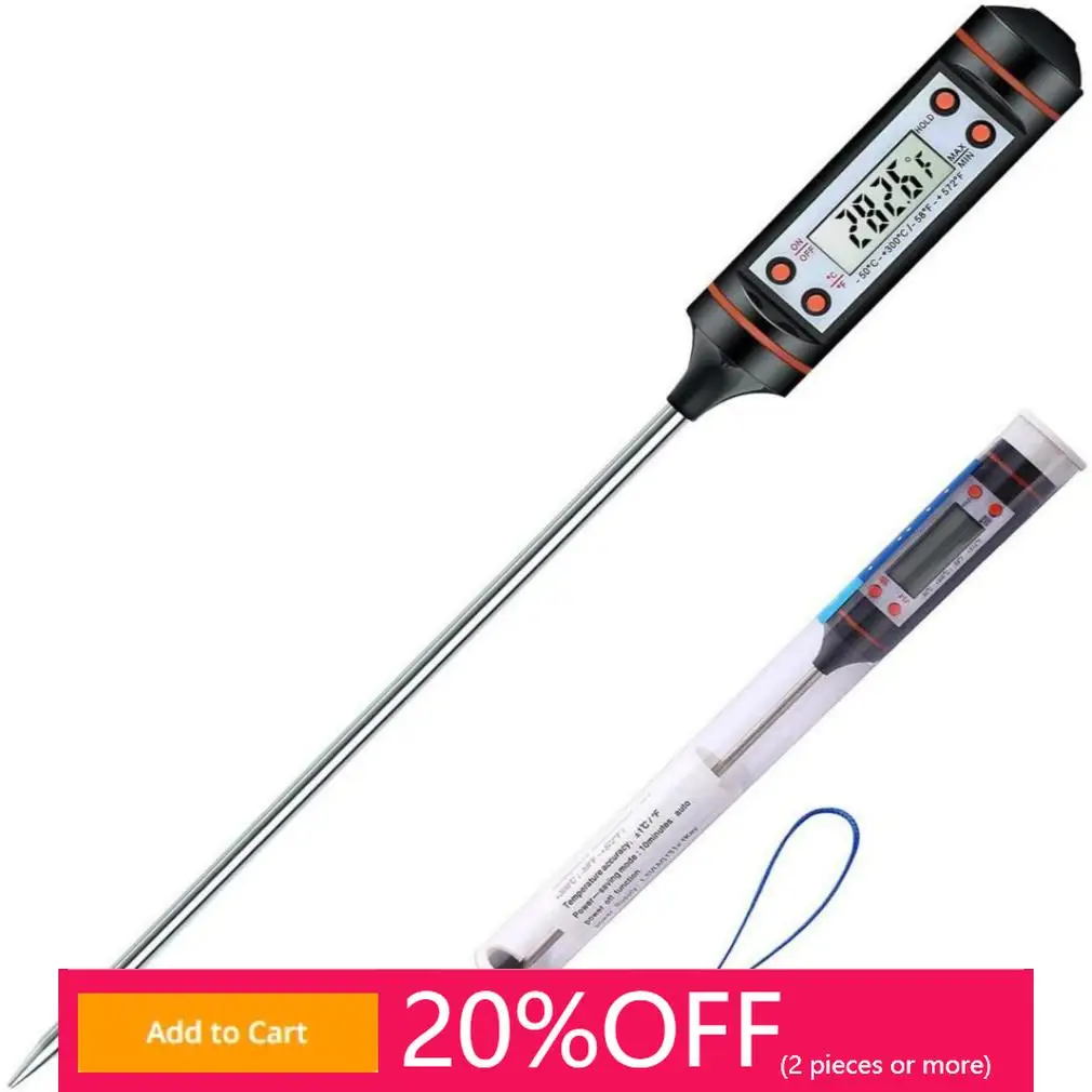 Gauges Cooking-Thermometer Kitchen Fry-Grill Digital Bbq Household with Battery Meat-Cake-Candy