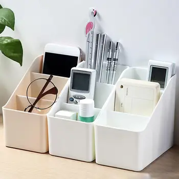 

Home Office Desktop Cosmetic Remote Storage Box Case Holder Sundries Organizer several compartments perfect for remote control