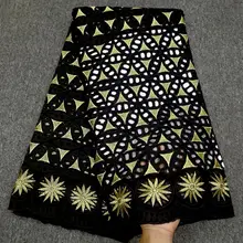 Дубай Африканская Хлопковая ткань кружевная ткань Высококачественная швейцарская вуаль кружева в швейцарской нигерийской кружевной ткани 5 ярдов