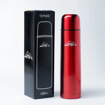 

Thermos "Master K", 1 l (5 years warranty), keeps warm for 24 hours, burgundy