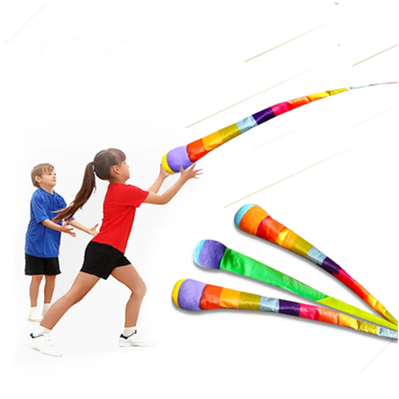 Kids Toys Sandbags Bean-Bag Ribbon Hand-Throwing Rainbow-Ball Outdoor Games Girls Children