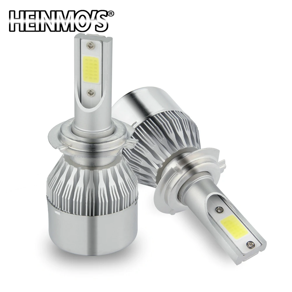 2*72W 7600LM COB H8 H9 H11 Светодиодный ные фары H7 9005 HB3 HB4 9006 H10 H1 H3 880 светодиодный лампы для