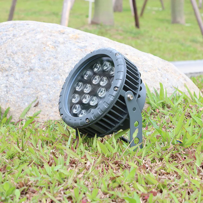 LED Wall Washer Outdoor Wall Projection Light Spotlights Water Proof Round Wheel Tree Light RGB Colorful Courtyard Garden Lamps