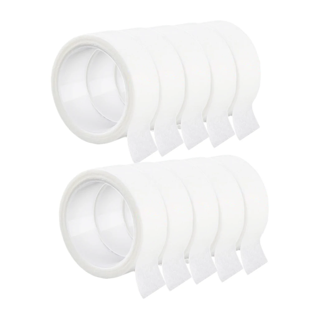 10 Packs 5 Yard Eyelash Grafting Tape Breathable Lashes Curling Perming Gauze