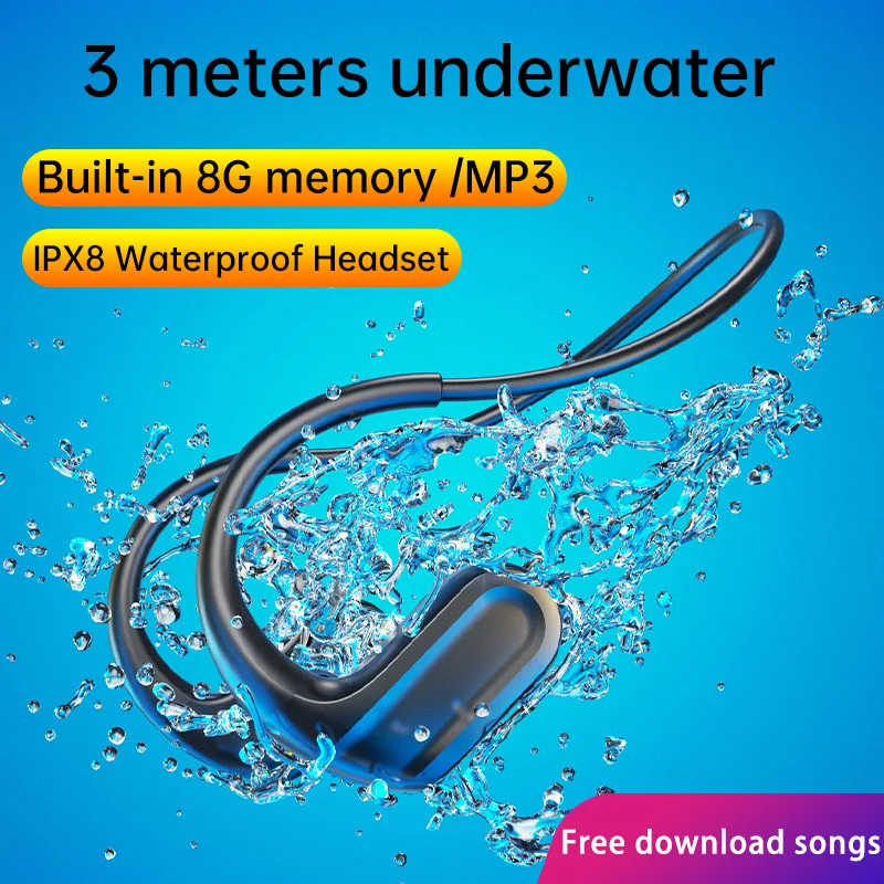 DDJ Bluetooth наушники IPX8 профессиональная Водонепроницаемая гарнитура для плавания