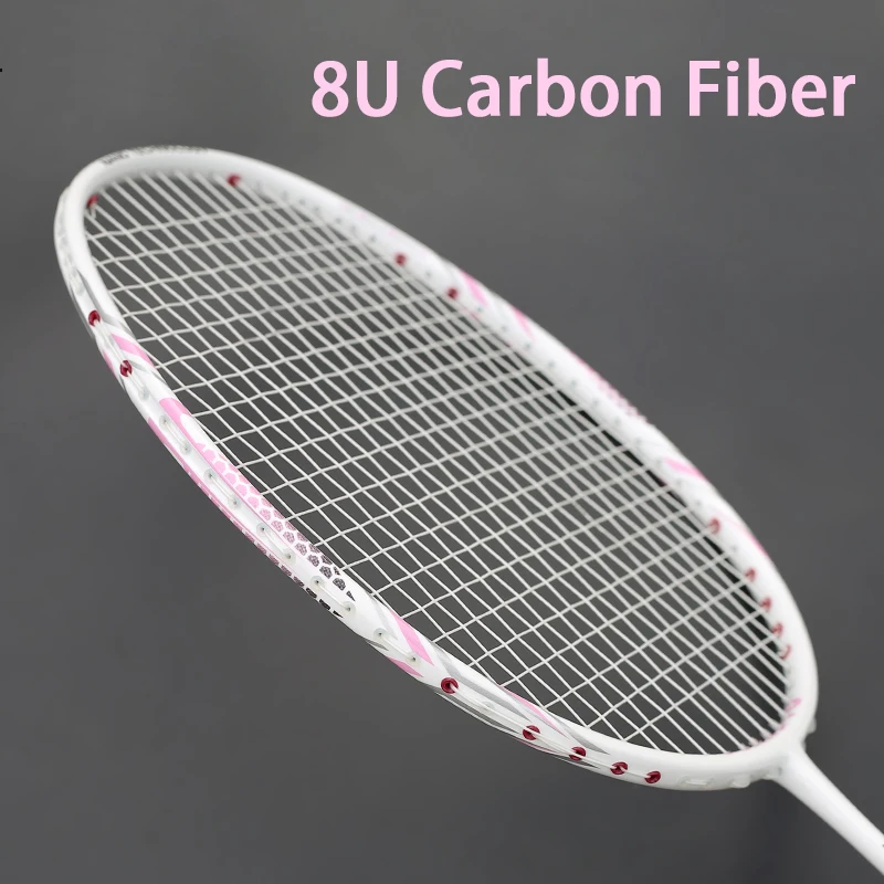 Roze T700 Carbon Fiber Badminton Rackets String Professionele Racket Super Licht 8U Racket 65G-68G speed Padel - AliExpress