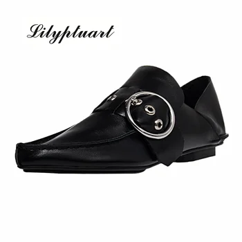 

British style flat shoes women 2020 spring new net red wild two-pointed British retro retro pointed leather shoes women