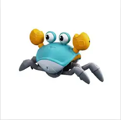 Crabe à Induction électrique, ne peut pas attraper le son du crabe, lumières rampantes, jouets musicaux 