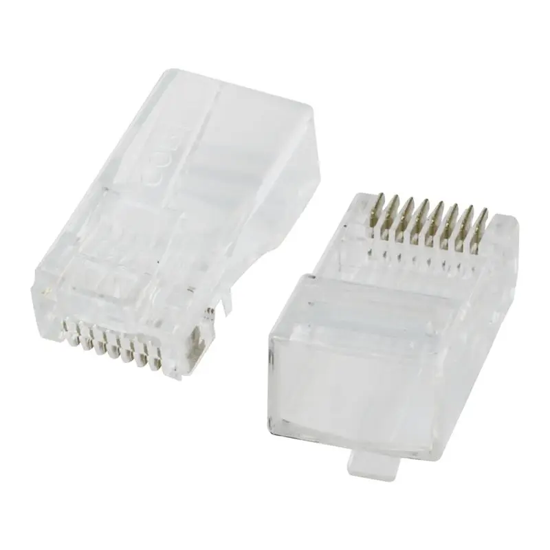 50 шт. RJ45 8P8C сетевой LAN CAT5E CAT6 модульный штекер Jack Clear