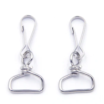 

Key Ring Holders Ring Clasps Clips Silver Tone 8 Shape Metal Jewelry DIY Finding 6.1cm 10Pcs