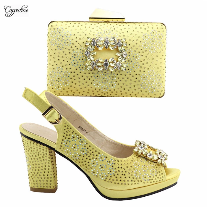 yellow evening shoes