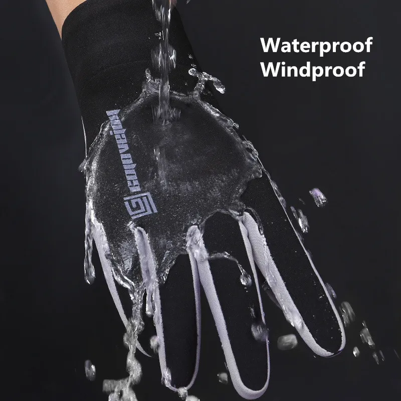 Drop Ship Winter Gloves Unisex Touch Screen Thermal Warm Ski Camping Hiking Motorcycle MTB Bike Full Finger Gloves Black M L XL