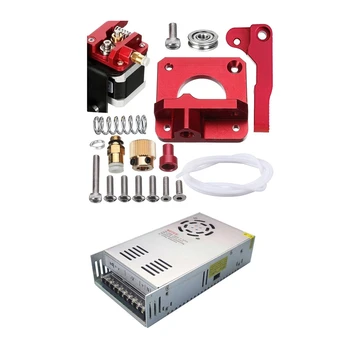 

2Set Accessories: 1Set 360W Switching Power Supply 24V 15A AC-DC Converter & 1Set MK8 Extruder 3D Printer Extruders Kit