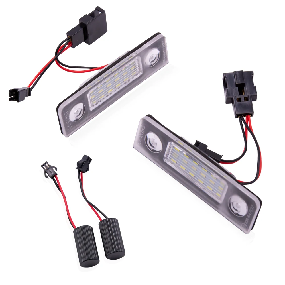 2 шт. светодиодный номер номерного знака CANBUS для VW Skoda Octavia ll Facelift 09-12; Facelifted 2003-2012; Roomster 5J 2006-2010